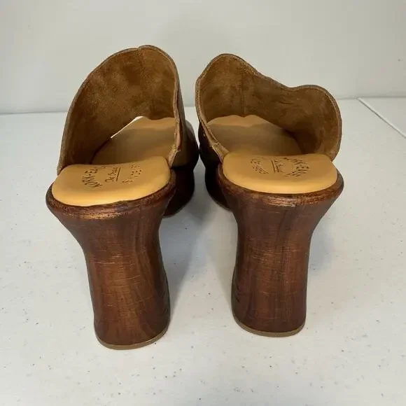 Kork-Ease Cassia Platform Shoes Women's Size 9M Brown Leather Slip On Clogs Open - Picture 2 of 16